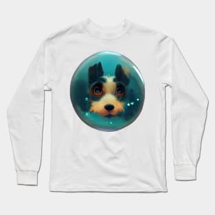 Cute dog in a bubble Long Sleeve T-Shirt